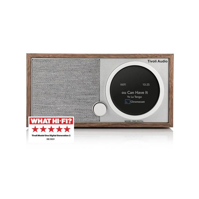 Tivoli Audio Model One Digital+ Gen2, Walnut/Grey Dab+/Fm Radio Med Wi-Fi Og Bluetooth