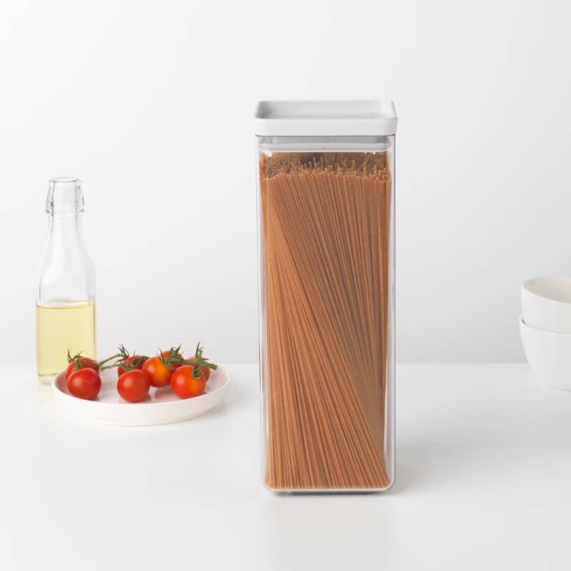 Tasty+ Stabelbar Beholder, 2,5 Liter  Light Grey - Perfekt Til Opbevaring Af Pasta - Brabantia
