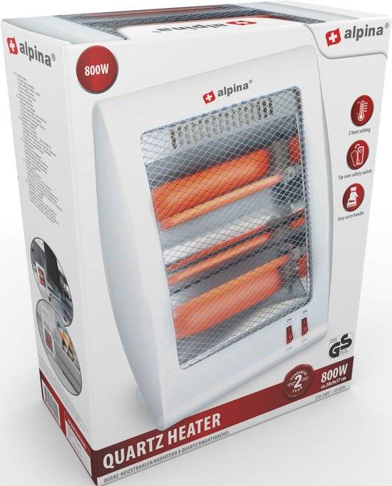 Alpina Kompakt Og Bærbar Elektrisk Varmer - 400w & 800w
