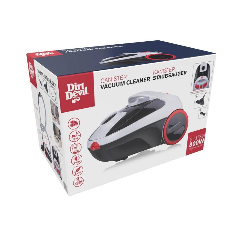 Dirt Devil Støvsuger Med Pose - 800w, 2l, Hvid