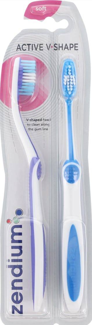 Zendium V-Shape Soft 2-Pak Tandbørster 2 Stk