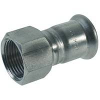 Vsh Xpress Rustfri Press Overgang Med Muffe, 22 Mm X 3/4" M-Bakke