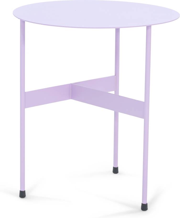 Sidebord Spinder Design Mira ø40ã—h45 Cm Stål Lys Lilla Udendørs