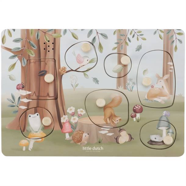 Little Dutch Puslespil Med Lyd - Forest Friends