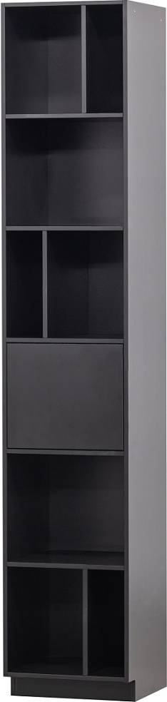 Highboard Højskab Woood Exclusive Finca Sort I Fyrretræ H210ã—40ã—40 Cm Med Tryk-For-At-åbne System