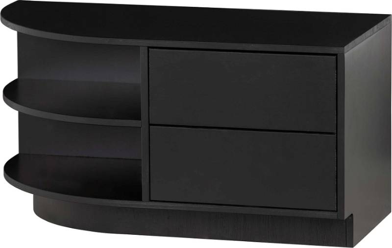 Woood Exclusive Finca Skænk Sideboard  -  Mat Sort Fyrretræ, Tryk-åben Funktion, 7 Cm Frigang, 40ã—78ã—40 Cm