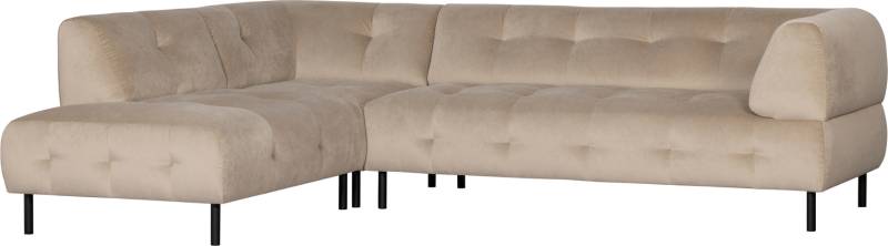 Hjørnesofa Woood Exclusive Lloyd Venstrevendt, Loma Vasket Fløjl Beige, 267x205 Cm
