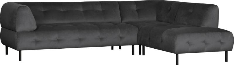 Hjørnesofa Højrevendt Woood Exclusive Lloyd I Mørkegrå Loma Vasket Fløjl 267x205 Cm