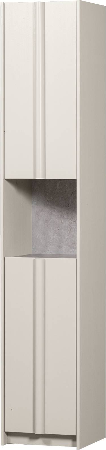 Vægskab Woood Basu Mat Grå Fsc-Fyrretræ H210ã—b40ã—d42 Cm Minimalistisk Opbevaringsskab