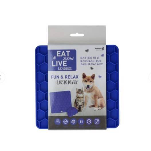 Eat Slow Lick Mat, Blå - Eat Slow Live Longer