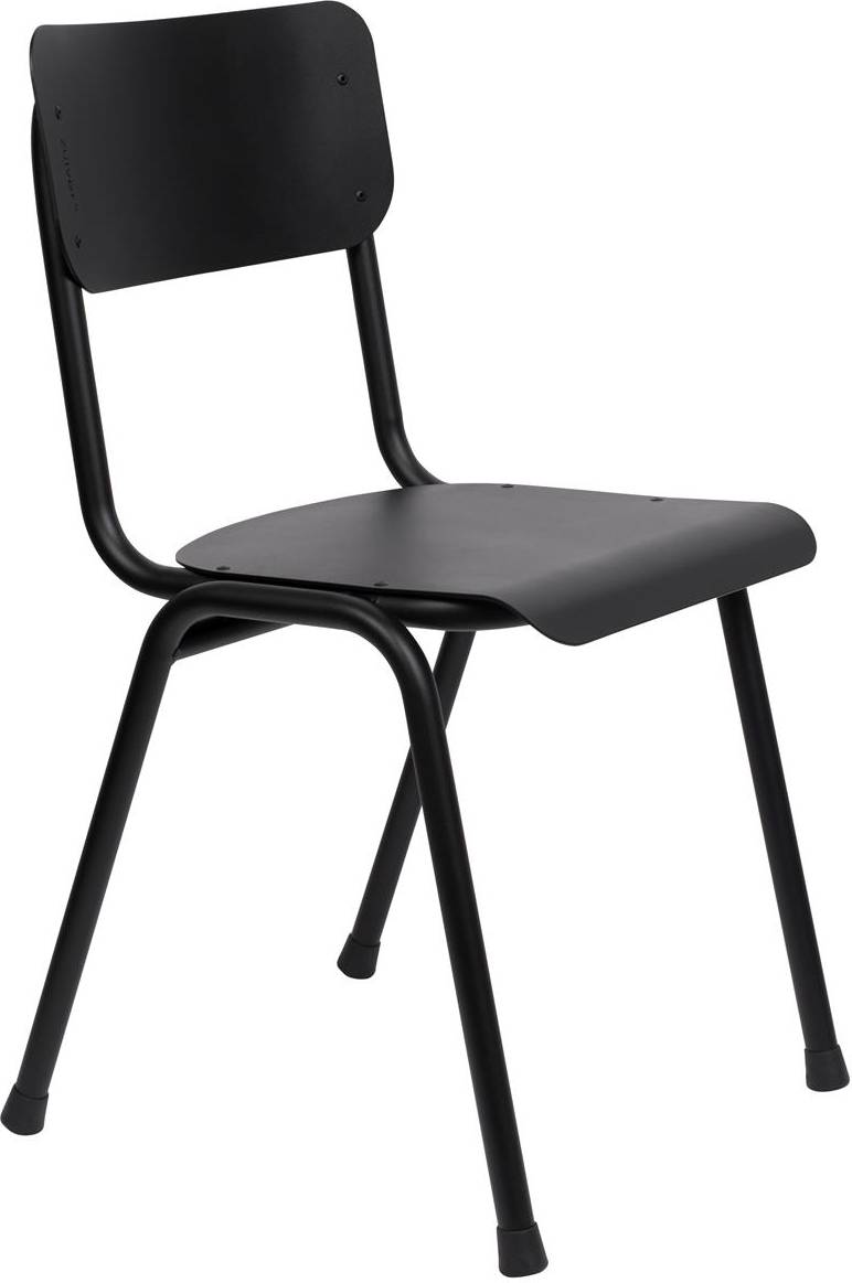 Spisebordsstol Zuiver Back Udendørs Havestol Antracit Metal Aluminium Stabelbar
