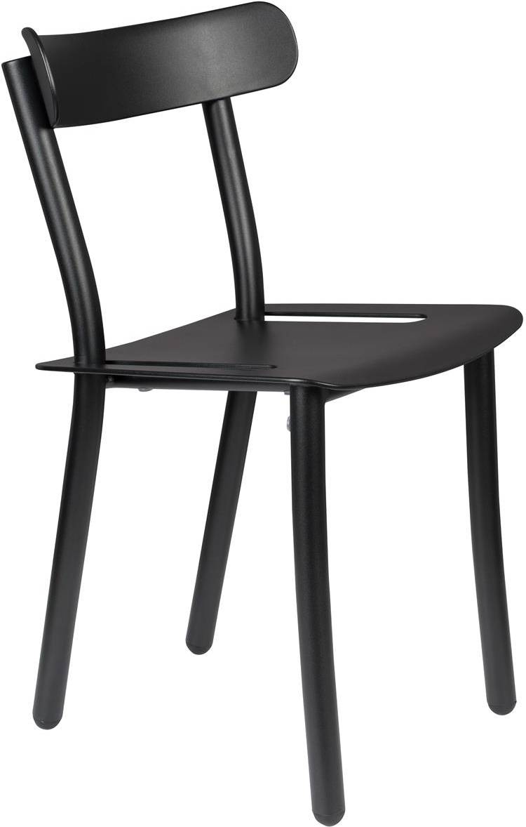 Udendørs Spisebordsstol Zuiver Friday Askegrå Aluminium Stabelbar H79xb44xd50 Cm Havestol