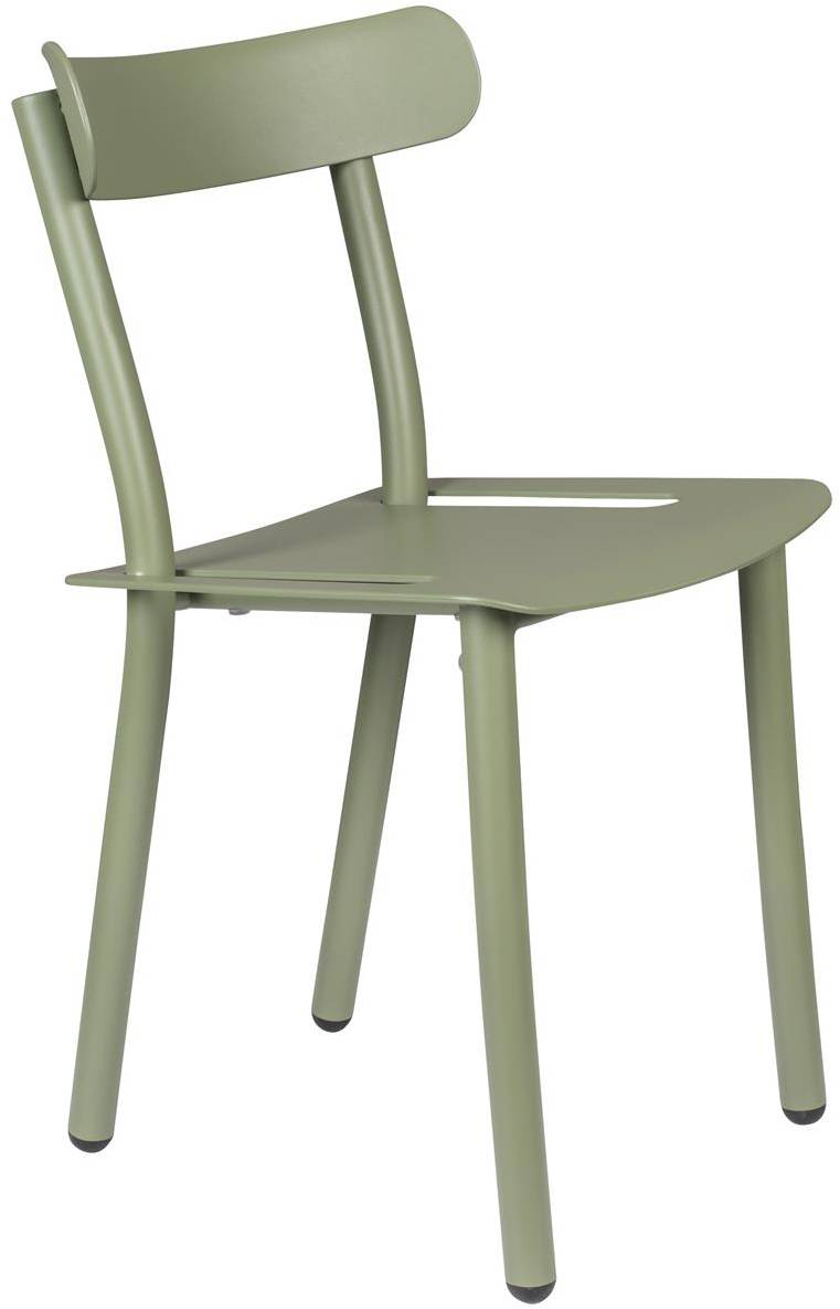 Udendørs Spisebordsstol Zuiver Friday Taupe Aluminium Stabelbar 140 Kg Havestol