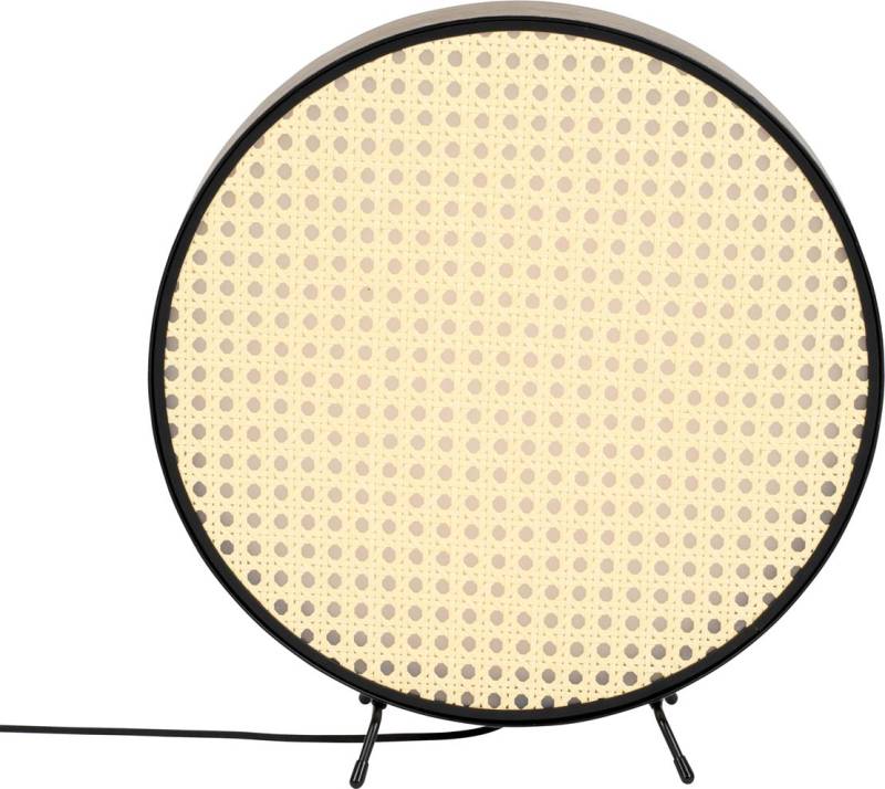 Bordlampe Zuiver Sien I Træ Med Rattan Skærm Beige