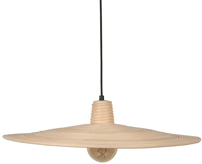 Pendellampe Zuiver Balance Rattan Stenlysgrå ø60/H150 Cm