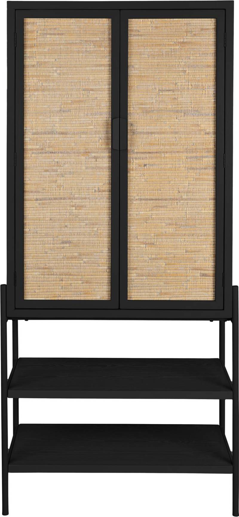 Højskab Dutchbone Yasu I Kinesisk Cyprestræ Med Rattaninspirerede Døre H160xb36xl70 Cm Natur