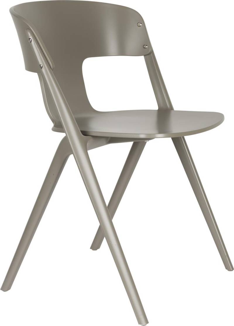 Udendørs Spisebordsstol/Havestol Zuiver Horizon Stengrå Polypropylenplast 75x57,5x52,5 Cm