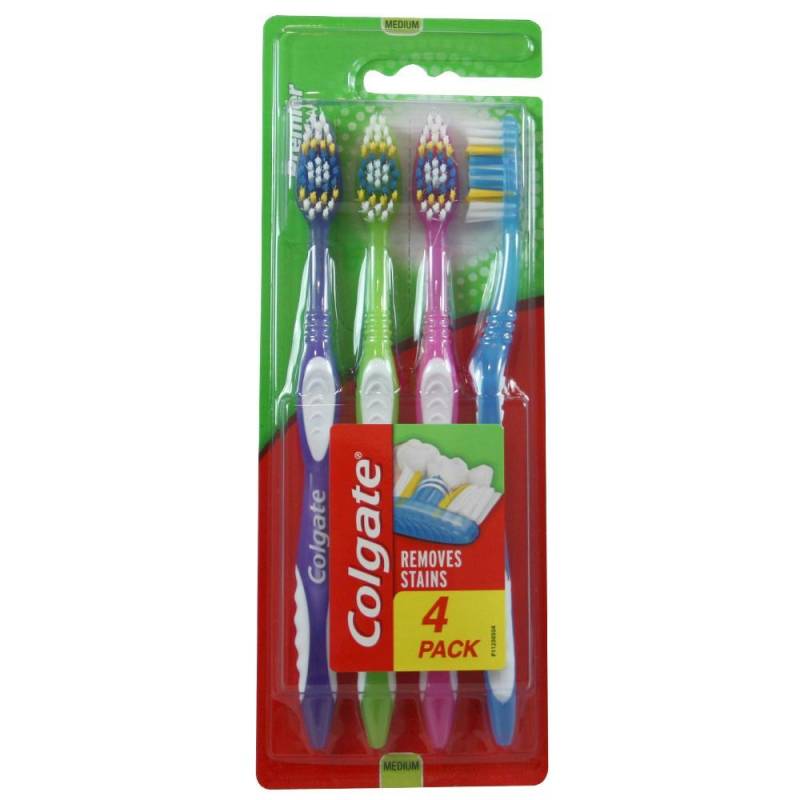 Colgate Premier Clean Tandbørster Medium 4 Stk