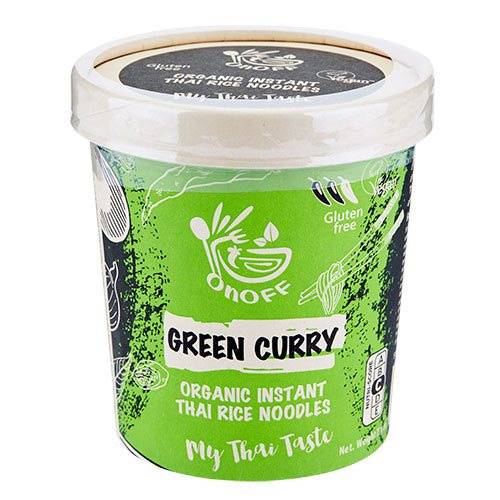 Glutenfri Instant Nudelsuppe Grøn Karry - On Off Spices