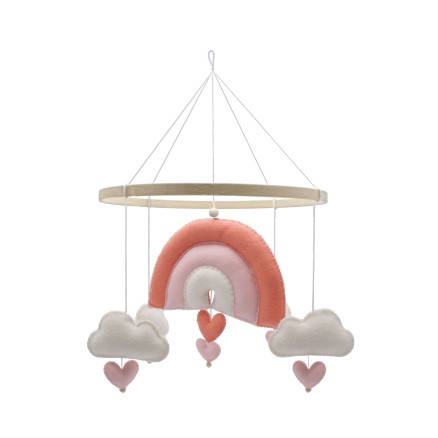 Lav Selv/Diy Sæt Regnbue Mobile Rosa Filt - Hardicraft