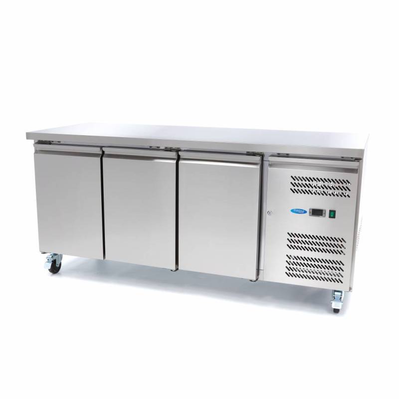 Kølebord - 465 Liter - 180cm - 3 Døre - 70 Cm Dyb - Nej - Maxima