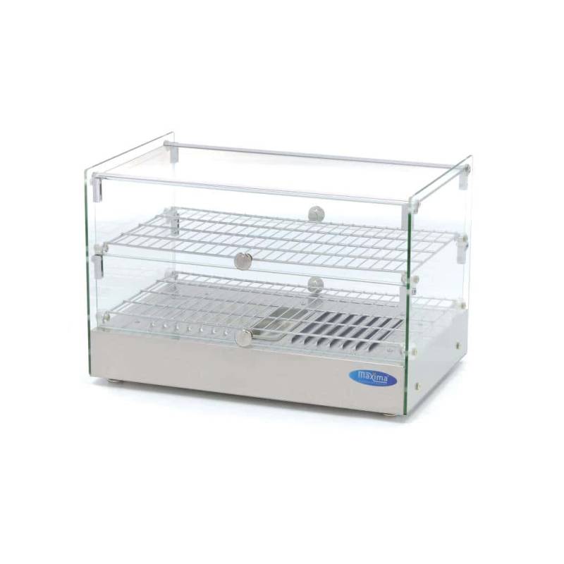 Varmemontre Maxima Rustfrit Stål Opvarmning Showcase - 2 Etager - 55 Cm - 50 L. - Gastroudstyr
