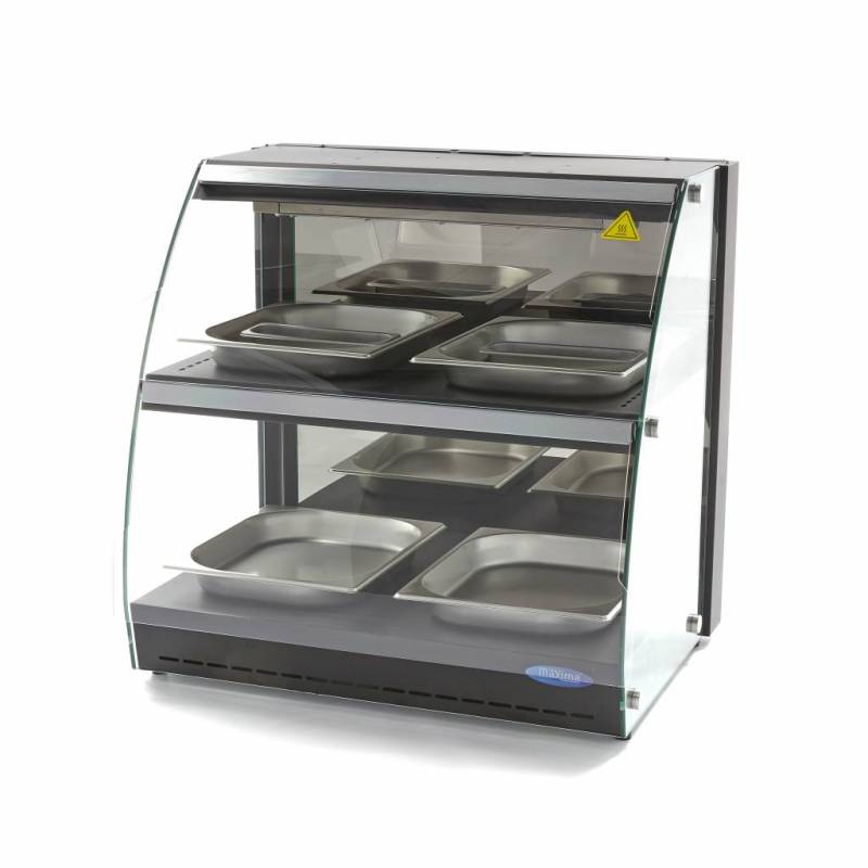 Varmeskab - Varmedisplay - 63 Cm - 2 Hylder - Lukket - Passer Til 4 X 1/2 Gn - Maxima