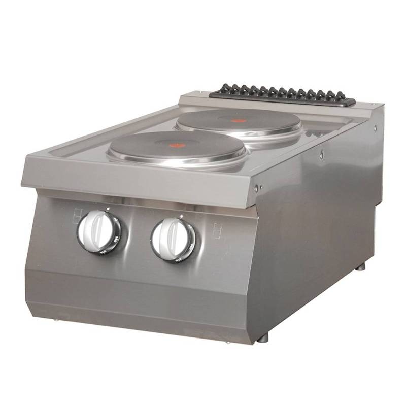 Heavy Duty Komfur - 2 Brændere - Enkelt Enhed - 70 Cm Dyb - Elektrisk - Maxima