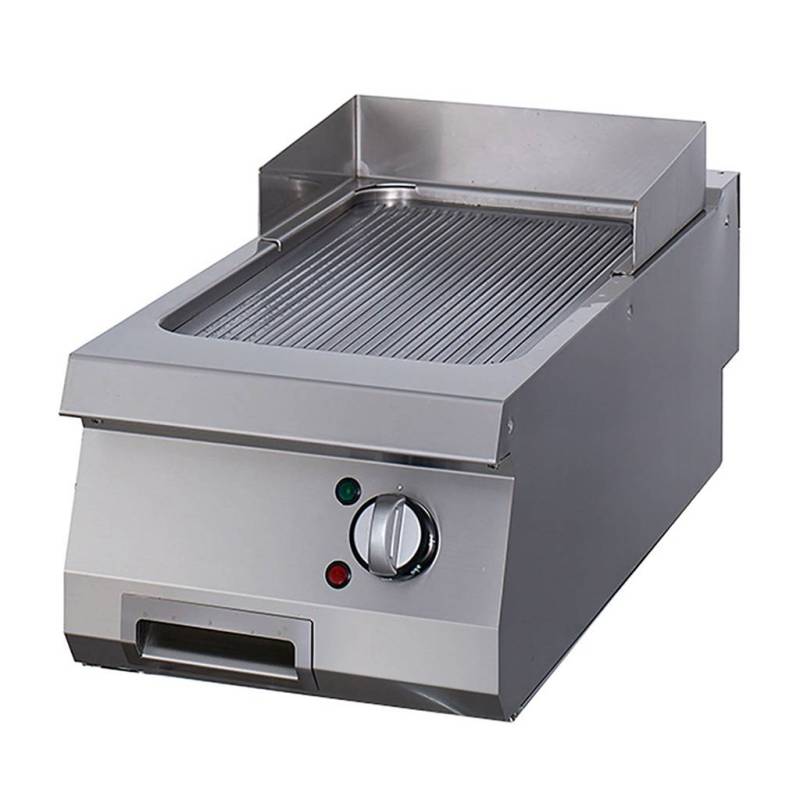 Heavy Duty Bageplade - Rillet Krom - Enkelt Enhed - 70 Cm Dyb - Elektrisk - Maxima
