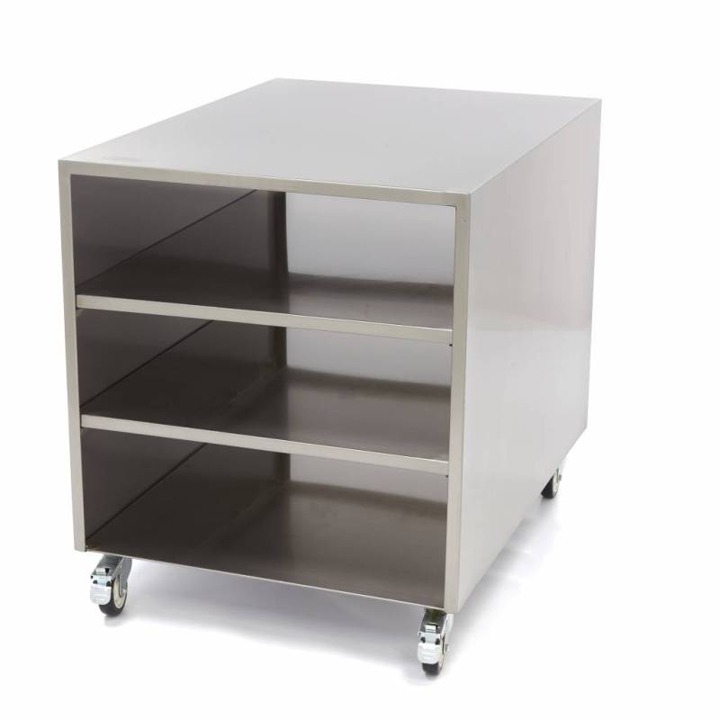Maskinbord I Rustfrit Stål - 60 X 80 Cm - 120 Kg Bæreevne - På Hjul - Maxima