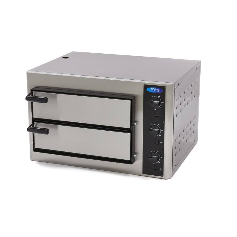 Pizzaovn Dobbeltdæk - Passer Til 8 X 25cm - 400v - Maxima