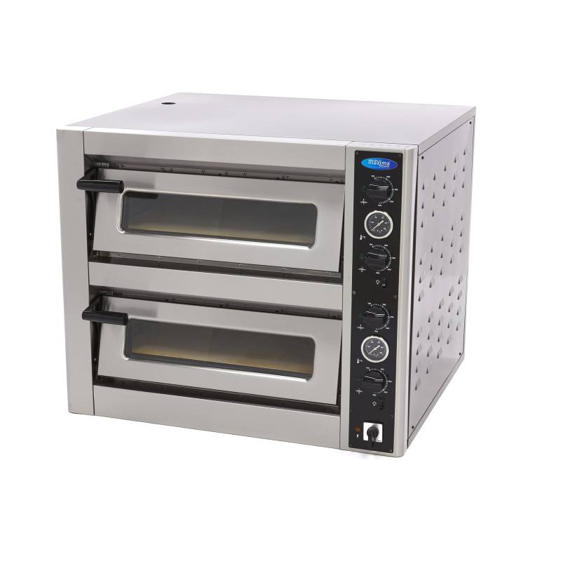 Pizzaovn - Passer Til 4 X ø30cm Pizzaer - Dobbeltdæk - Maxima