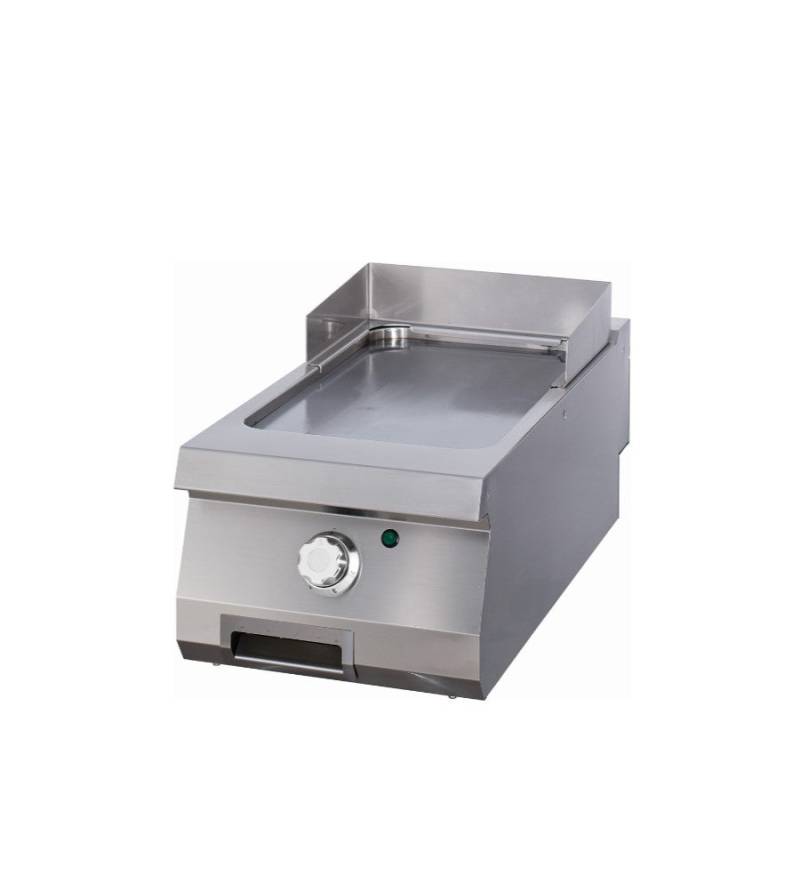 Premium Stegeplade - Glat Krom - Enkelt Enhed - 90 Cm Dyb - Elektrisk - Maxima