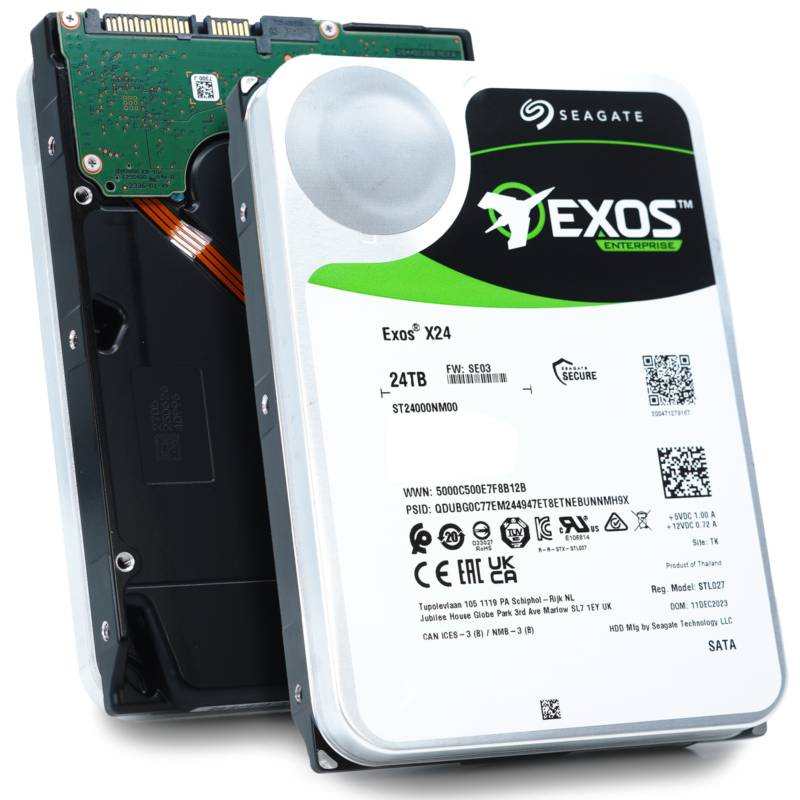 Seagate Exos Harddisk St24000nm000c-Fr 24tb Sata-600 7200rpm - Factory Refurbished