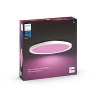 Philips Hue Surimu Loftlampe, 39,5 Cm, Color & White Ambiance, Rund, Hvid, 230v, Hvid, Rund, Bluetooth + Zigbee