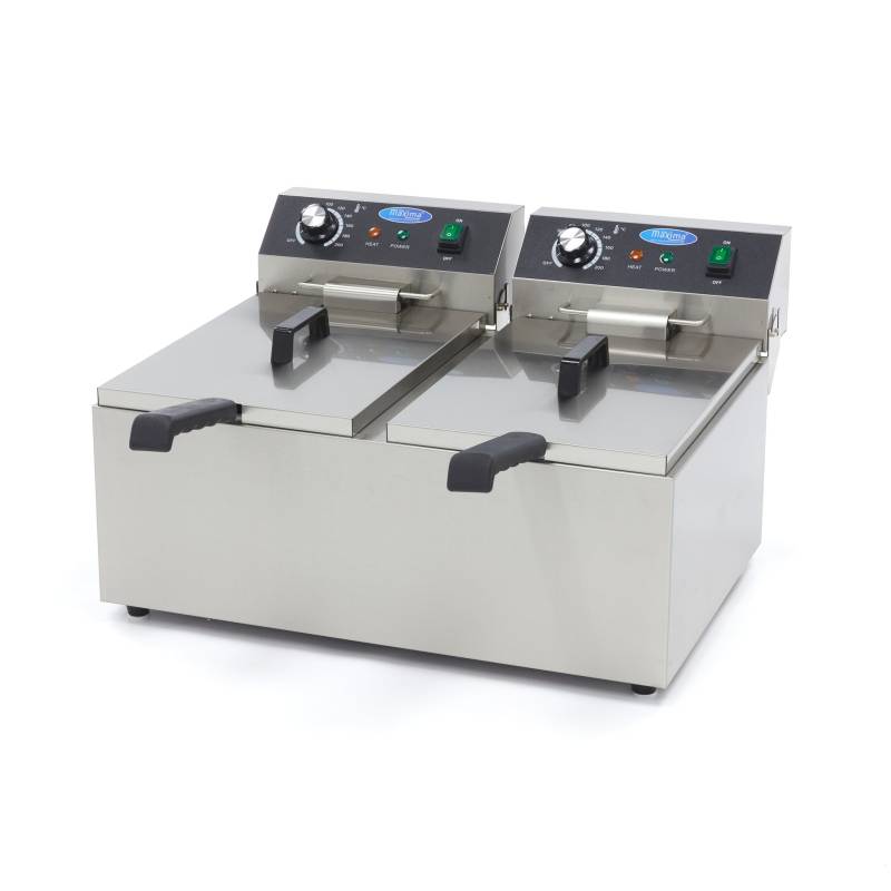 Friture - 2 X 11l - 2 Kurve - Op Til 2,8 Kg Pommes Frites - Maxima