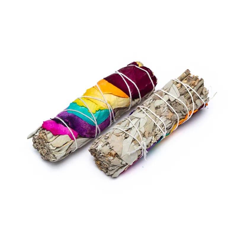 Salvie & Rosenblade Smudging Stick - Naturligt Røgelsesbundt - Smudging - Soulsticks - Studiobuus