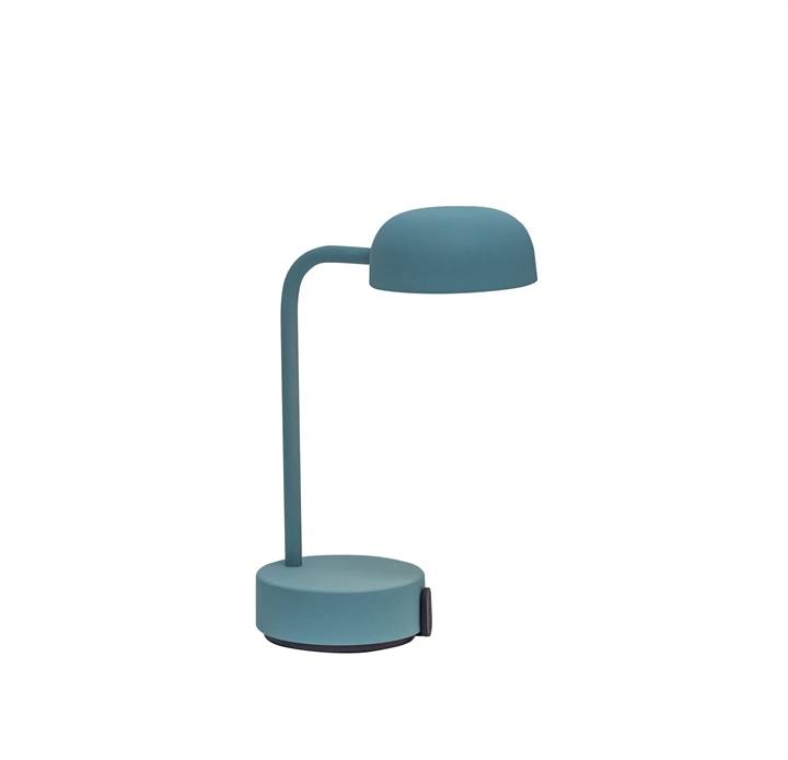 Fokus Bordlampe / Batterilampe, Smoky Teal (blågrøn) - Kooduu