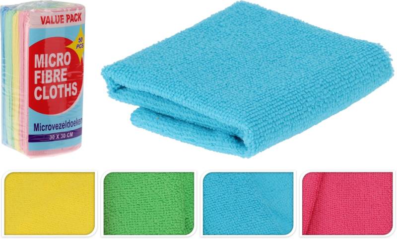 Ultra Clean Mikrofiberklude 50 Stk.  Effektiv Og Skånsom Rengøring