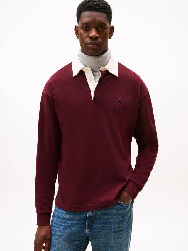 Peached Crest Solid Rugby - Tommy Hilfiger