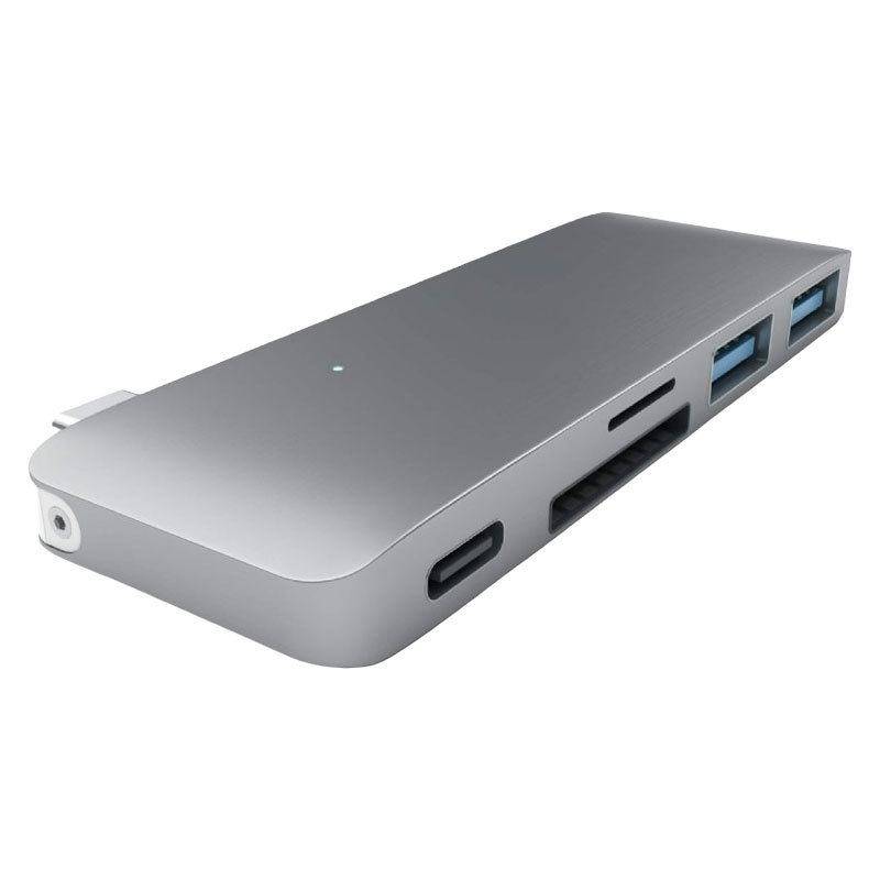 Satechi Usb-C Pass Through Usb Hub, 3-I-1, Space Grey