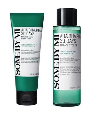 Some By Mi Aha-Bha-Pha Miracle Acne Clear Foam + 30 Days Miracle Toner 150 Ml + 100 Ml