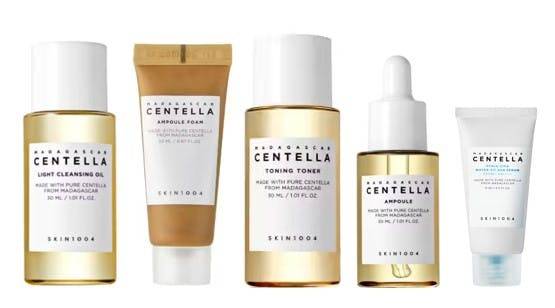 Skin1004 Travel & Test Routine Calming Sensitive Skin Bundle 30 Ml + 20 Ml + 30 Ml + 30 Ml + 15 Ml