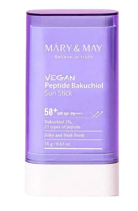Mary & May Vegan Peptide Bakuchiol Sun Stick Spf50+ Pa++++ 18 G