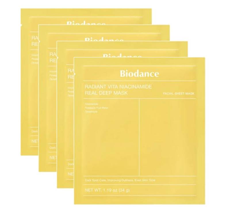 Biodance Radiant Vita Niacinamide Real Deep Mask 4 Stk