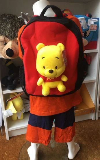 Disney - Winnie The Pooh - Pooh - Skoletaske/Rygsã¦k Backpack - Bag/Taske - Super Nuttet - Plush/Bamse - !andet