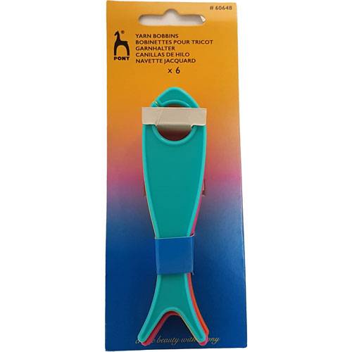 Pony Garnvindsler Store Fisk Ass. Farver 11x3cm - 6 Stk