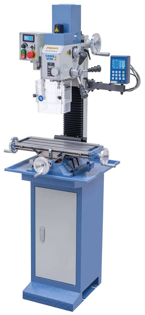 Bore - Og Fræsemaskine Kf 25 D Vario Inkl. 3-Akset Digitalt Display Dt 40 - Bernardo