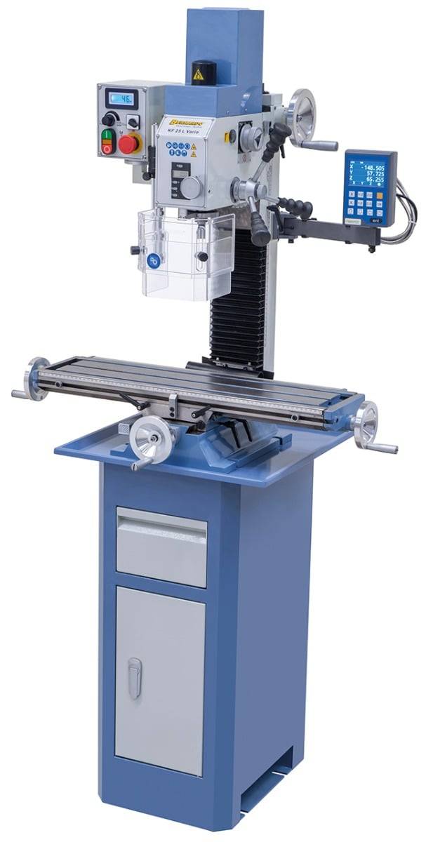 Bore- Og Fræsemaskine Kf 25 L Vario Inkl. 3-Akset Digitalt Display Dt 40 - Bernardo