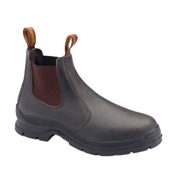 Blundstone 400 Work Boot, Brown-46 - Læderstøvler Uden Snørebånd